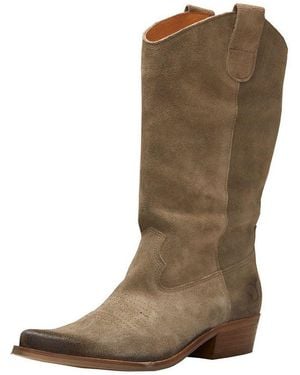 Felmini Stiefel Leder Bikerboots - Grün