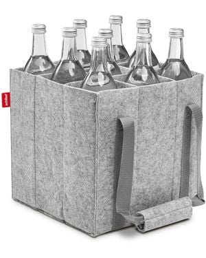 Achile Flaschenkorb Flaschentasche mit 9 ächer, Auch für 1,5 Liter , Flaschen - Grau
