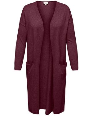 Only Carmakoma Strickjacke Carnew Esly Ls Open Long Cardigan Np Knt Viskosemischung - Lila