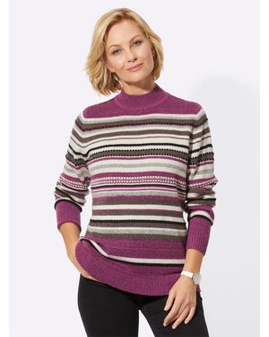 WITT Strickpullover Stehkragenpullover - Rot