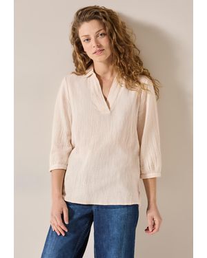 Cecil Klassische Bluse mit 3/4 Ärmeln - Natur