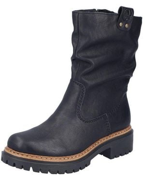 Rieker Winterstiefelette Boots Mit Innenreißverschluss Und Profilsohle - Schwarz