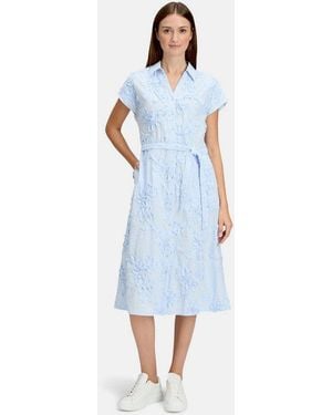 BETTY&CO Sommerkleid Damen Mit Stickerei - Blau
