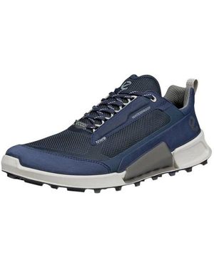 Ecco Wanderschuhe Biom 2.1 X Mountain Low (Wasserdicht, Nubukleder) Sneaker - Blau