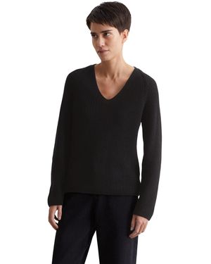 Marc O' Polo Strickpullover aus softem Baumwoll-Garn - Schwarz