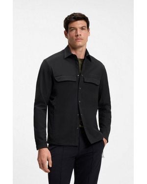 BOSS Hemdjacke Porsche Spirit 70 Capsule Collection Premium Herrenmode Limited - Schwarz