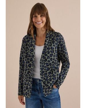Cecil Kurzblazer Mit Leo-Muster - Blau