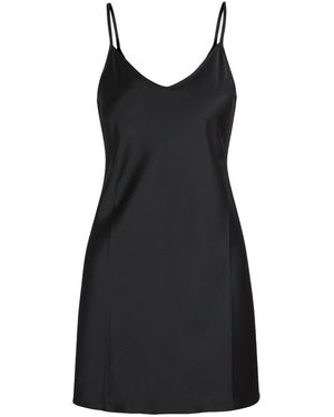 Lingadore Negligé Daily (1-tlg) Plain/ohne Details - Schwarz