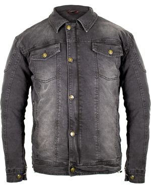 Md'M Motorradjacke Motorrad Jeans Jacke mit Protektoren in Schwarz, Grau oder Blau erhältlich