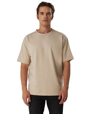 Blackrock T- , Baumwolle Kurzarm Shirt Rundhals, Basic - Natur