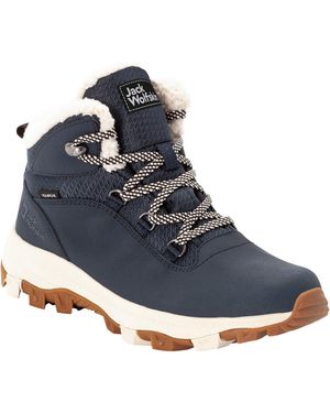 Jack Wolfskin Everquest Texapore Mid W Outdoorwinterstiefel Winterboots, Snowboots, Winterschuhe, Wasserdicht & Gefüttert - Blau