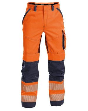 Dassy Arbeitshose Sommer Warnschutzhose Mit Kniepolstertaschen Odessa (1-Tlg) - Orange