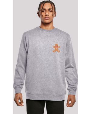 F4NT4STIC Kapuzenpullover Gingerbread Lebkuchen Print - Grau