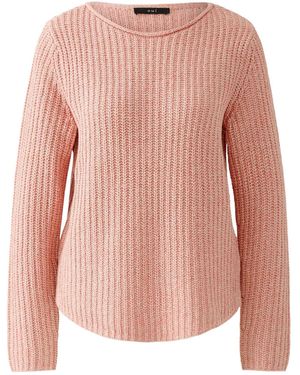 Ouí Rundhalspullover NAOLIN Pullover Baumwollmischung - Pink