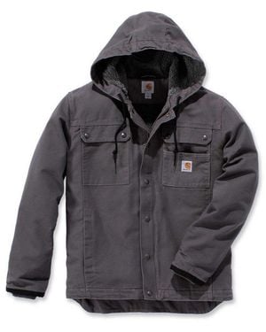 Carhartt Arbeitsjacke Bartlett Jacket Mit Kapuze Und Warmem Futter - Schwarz