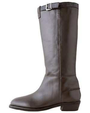 Next Forever Comfort Kniehohe Stiefel Mit Riemen Stiefel - Grau