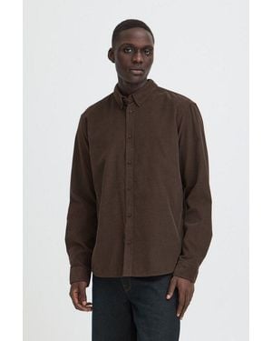 Blend Langarmhemd Bhbekir Shirt Baumwolle, Regular Fit - Braun