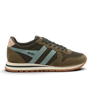 Gola Daytona Chute 2026 Khaki/Mint/Rosa Damen Sneaker - Schwarz