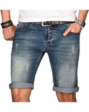 Alessandro Salvarini Shorts ASCesare Stretch mit Elasthan - Blau