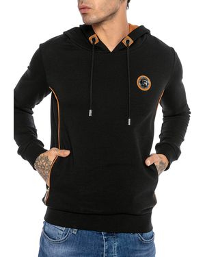 Redbridge Hoodie mit Kontrastdetails – Logo-Badge, sportlich-modern - Schwarz