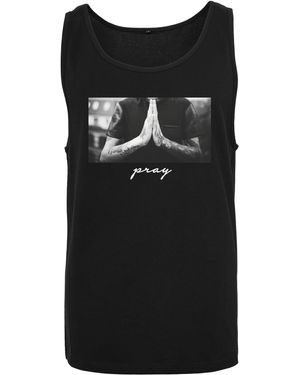 Mister Tee Tanktop Pray Tank Top (1-tlg) - Schwarz