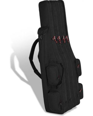 normani Angelrutentasche Rutentasche Angeltasche Quattro, Angelrutentasche Mit 4 Kammern Für 8 Ruten - Schwarz