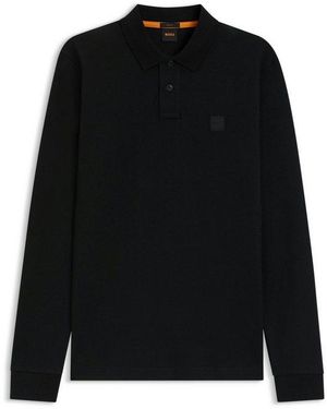 BOSS Poloshirt Slim-Fit Poloshirt Aus Stretch-Baumwolle - Schwarz
