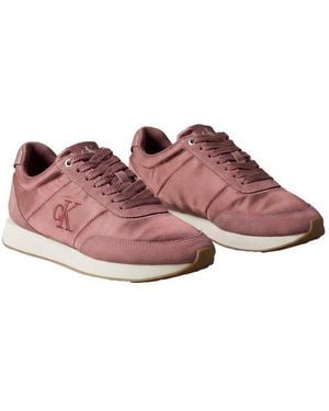 Calvin Klein Retro Runner Laceup Satin Mix Plateausneaker Schnürschuh, Halbschuh Mit Schaftrandpolsterung - Pink
