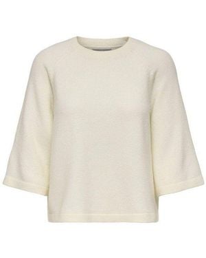 ONLY Strickpullover Onlsimoni 3/4 Pullover Mit Stretch - Weiß