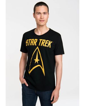 Logoshirt T-Shirt mit Star Trek-Logo - Schwarz
