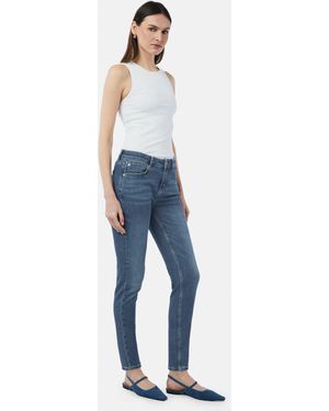 comma casual identity 5-Pocket- Jeans im Slim Fit Waschung - Blau