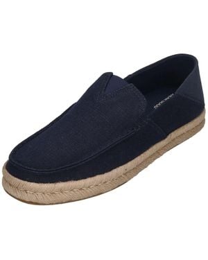 TOMS Alonso Loafer Rope Espadrille Heritage Canvas Suede - Blau