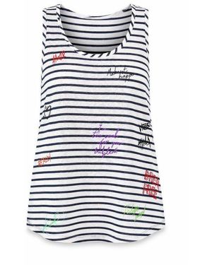 Freeman T.porter Shirttop Dely Cool Words Top Damen - Blau