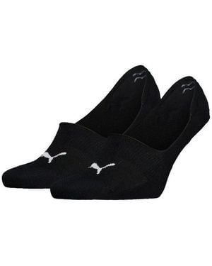 PUMA Füßlinge Mid Cut Footie (2 Paar) No-Show-Socks, Silikon - Schwarz