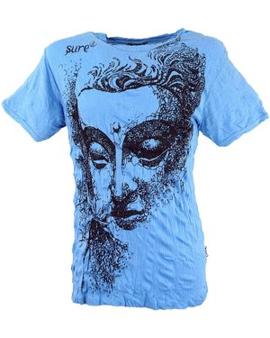 Guru-Shop Sure T-Shirt Buddha - hellblau Goa Style, Festival, alternative Bekleidung