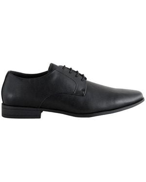 Next Schmale, Eckige Derby-Schuhe, Weite Passform Schnürschuh - Schwarz