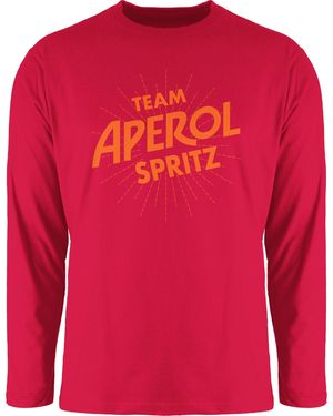 Shirtracer Rundhalsshirt Team Spritz JGA Mädelsabend Spritztour Aperol Geschenk Karneval & Fasching - Rot