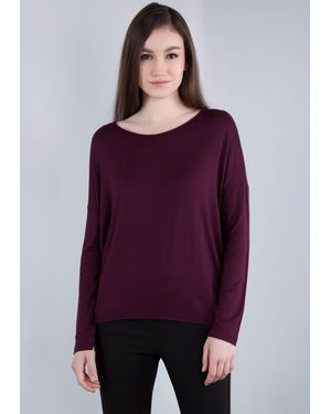 Imperial Langarmshirt in lässiger "O - Lila