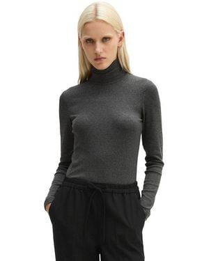 Marc O' Polo Langarmshirt Aus Tencel Modal-Baumwolle-Mix - Schwarz