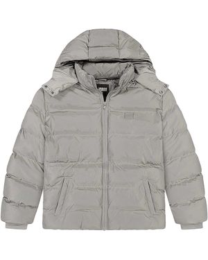 Urban Classics CLASSICS Sweatjacke Urban Classic Hodded Jacke Winterjacken Polyester - Grau