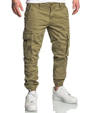 REPUBLIX Cargohose Luke Cargo Jogger Chino Hose Jeans - Grün