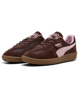 PUMA Palermo Vintage Update Sneaker Mit Formstrip Aus Gewalktem Leder, Gummilaufsohle Mit Leichtem Profil - Braun