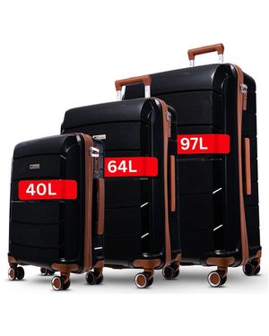 cocoono Hartschalen-Trolley Graz Hartschalenkoffer Trolley – M/L/Xl/3Er Set, Tsa Schloss, Rollen - Schwarz