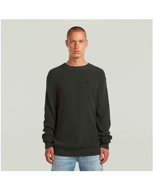 G-Star Strickpullover Mit Rundhals - Schwarz