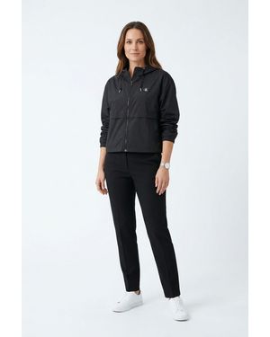 Calvin Klein Windbreaker Regular fit mit Kapuze - Schwarz