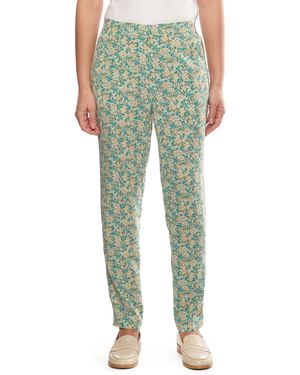 Le Temps Des Cerises Stoffhose SHORT FEMME PAGODE Mit floralem Muster - Grün