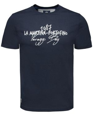 La Martina T-Shirt MAR309 - Blau