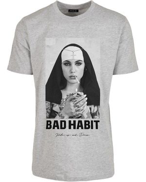 Mister Tee Mister T-Shirt Bad Habit Tee heather - Grau
