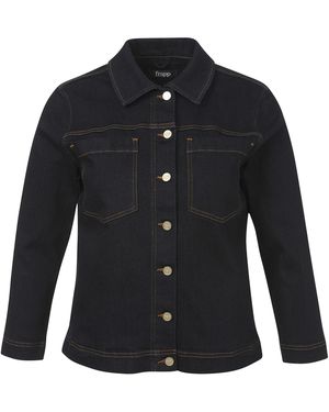 FRAPP Jeansjacke in Große Größen - Schwarz