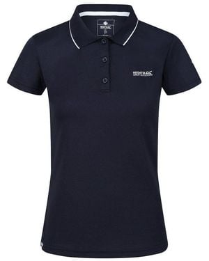 Regatta Poloshirt Poloshirt Mit Marken-Logo Und -Schriftzug Auf Der Vorderseite - Blau